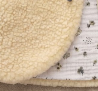 gilet laine pyrénées ecru artisanal lades pays basque gaze coton motifs naturel - Copie