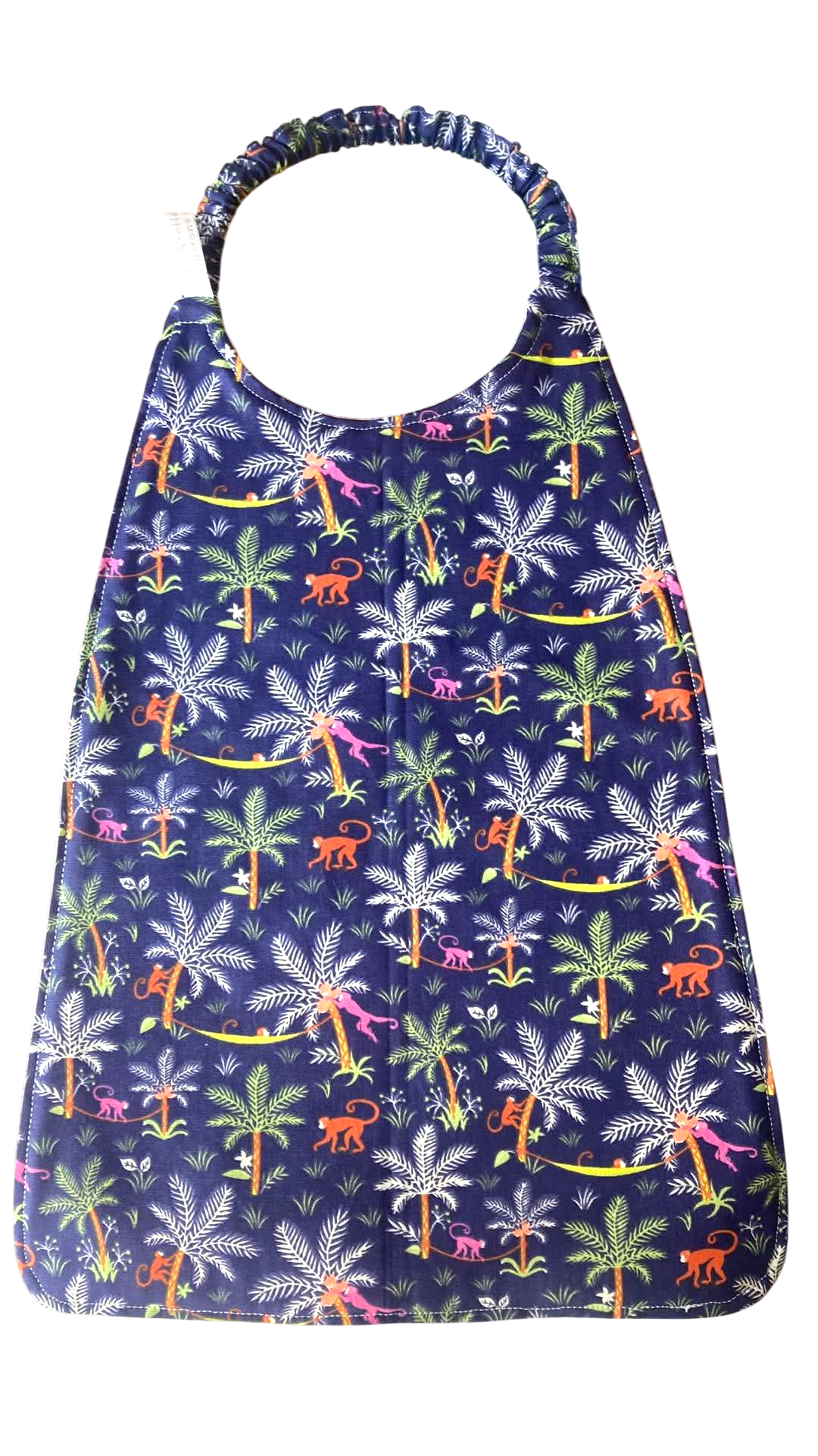 serviette cantine réversible coton artisanal france landes éponge bleu