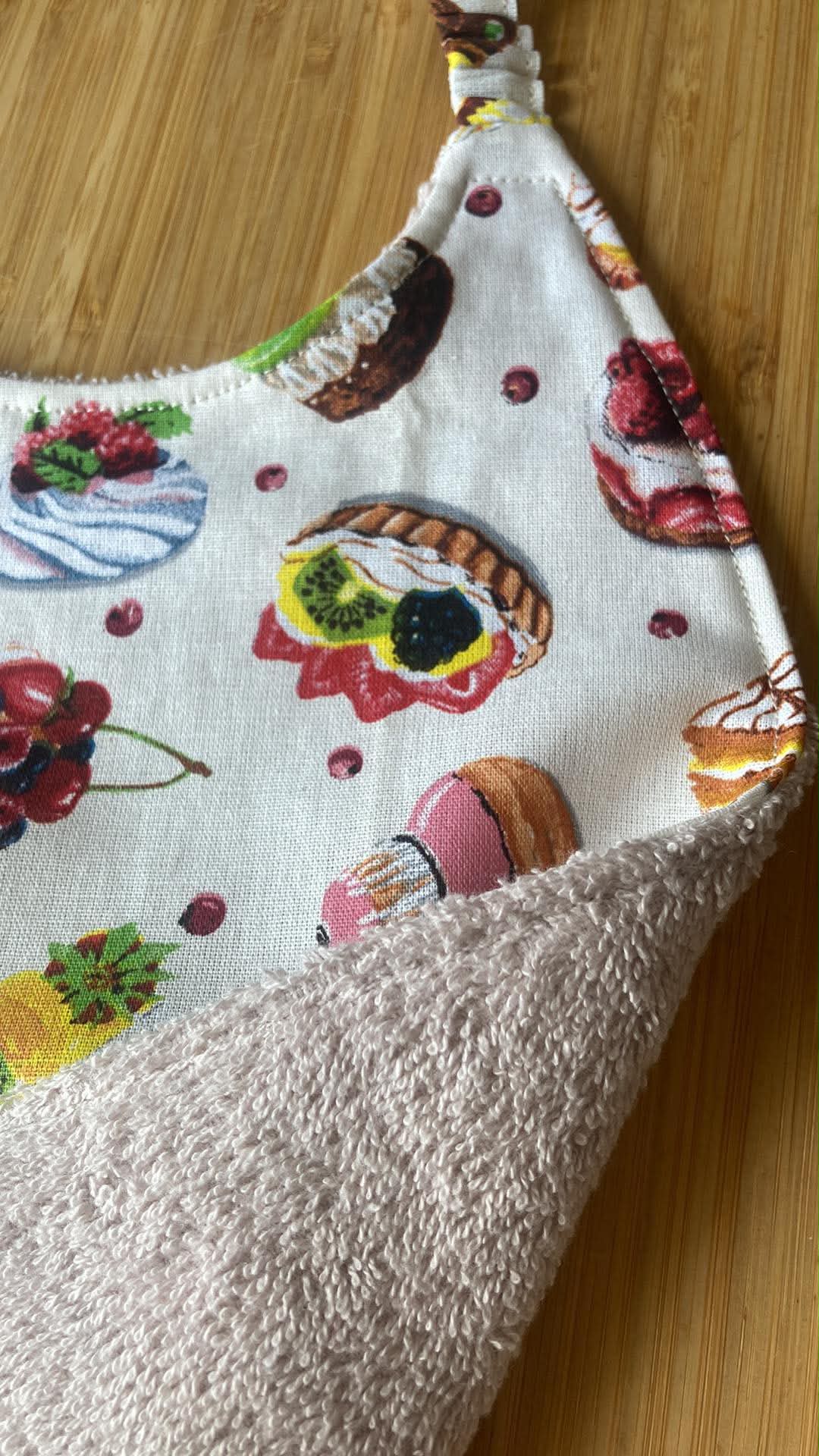 serviette cantine réversible coton artisanal france landes éponge patisseries