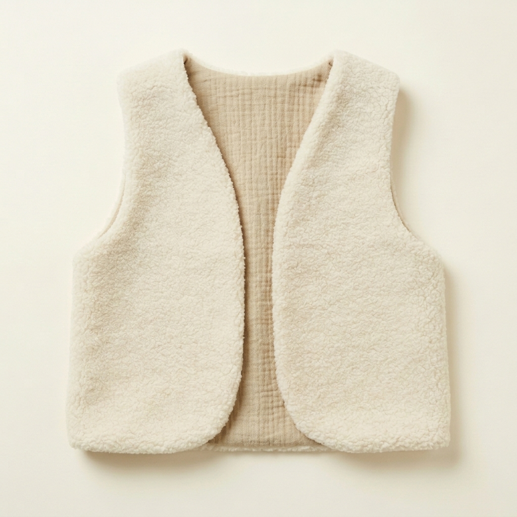 gilet laine ecrue gaze coton beige clair2
