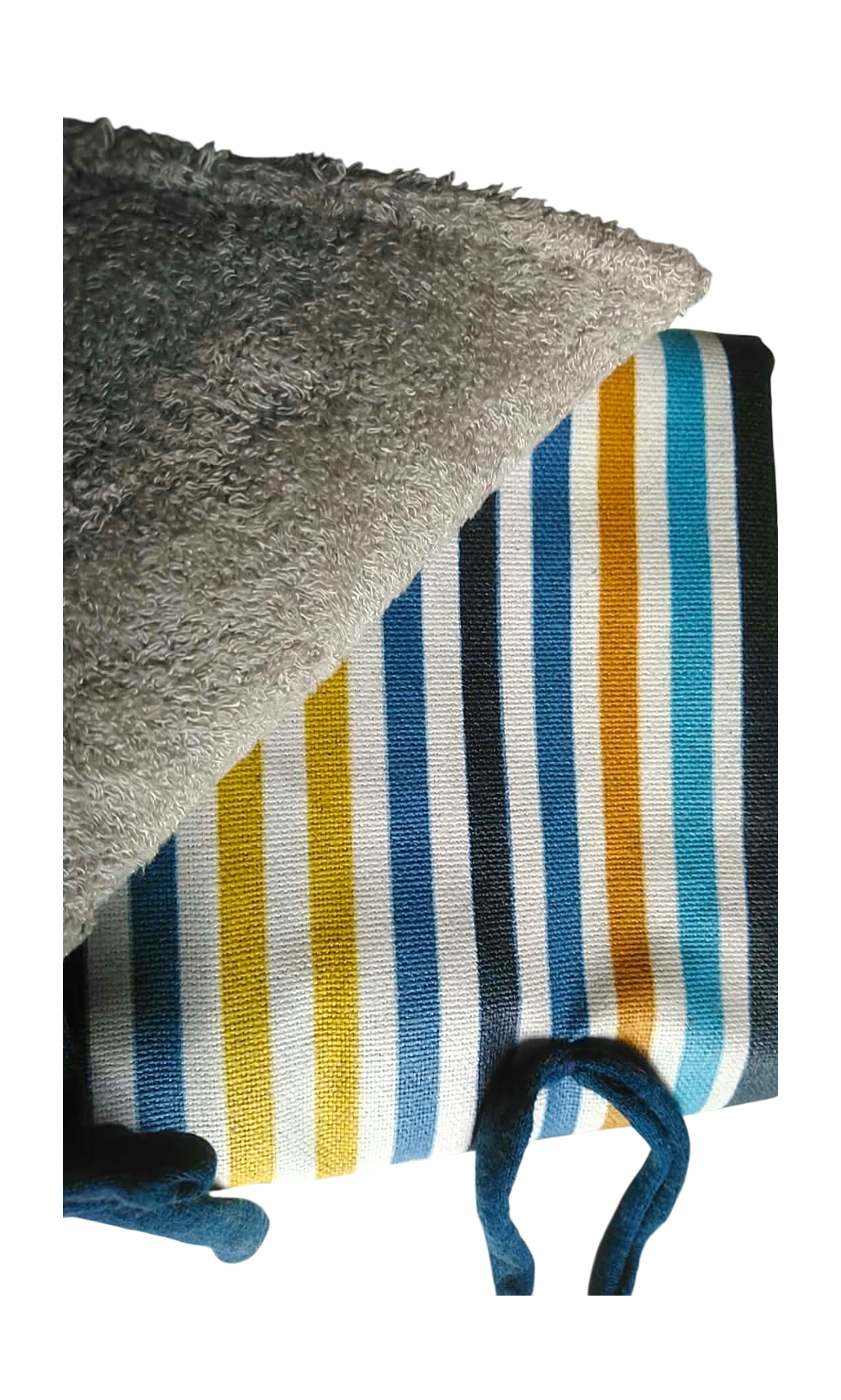 tapis a langer rayé gris bleu rayure basque (1)