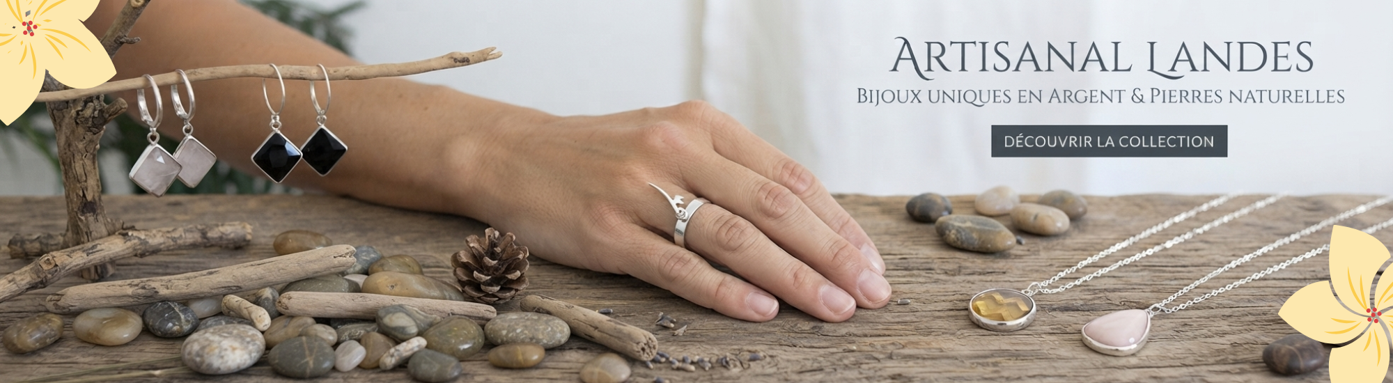 bijoux argent pierre artisanal landes