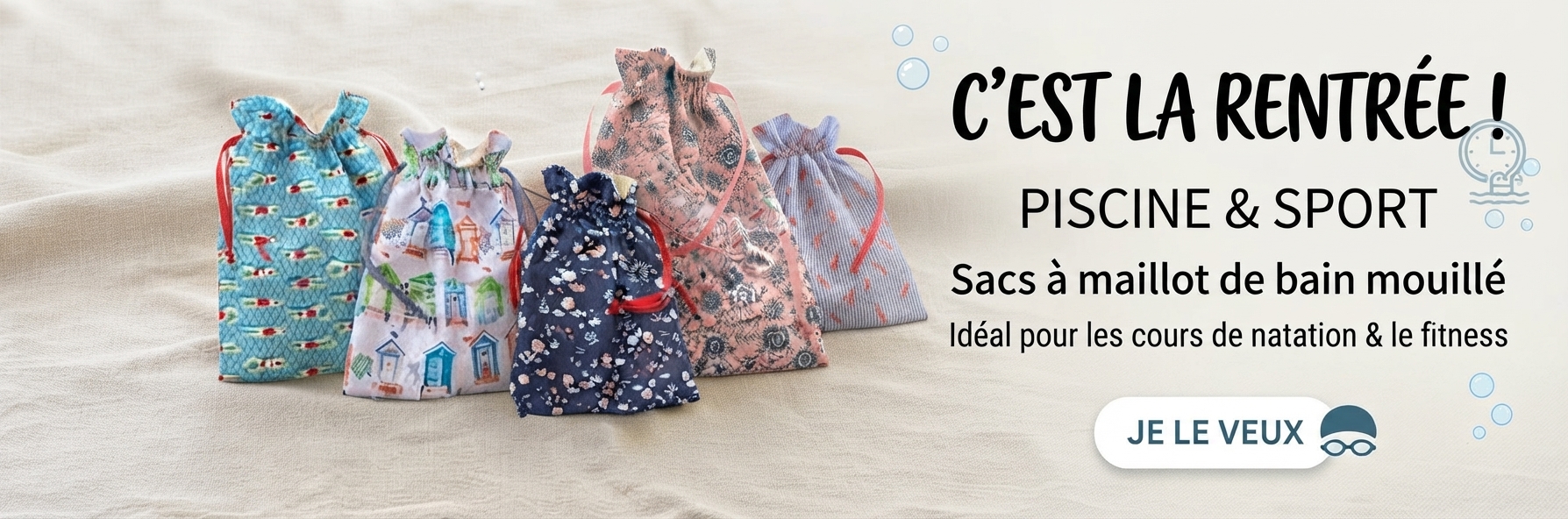 sac maillot bain mouillé plage piscine artisanal france