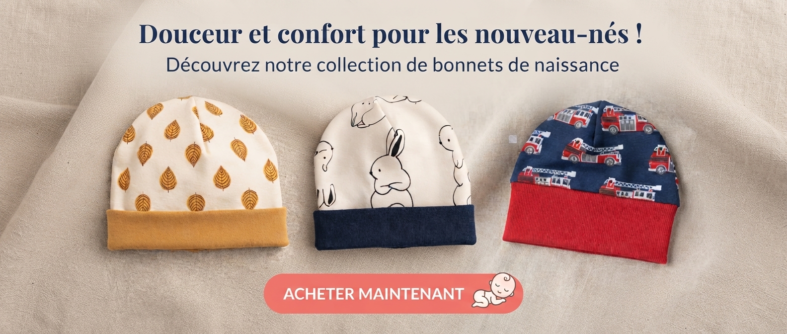 bonnet naissance artisanal cadeau bb