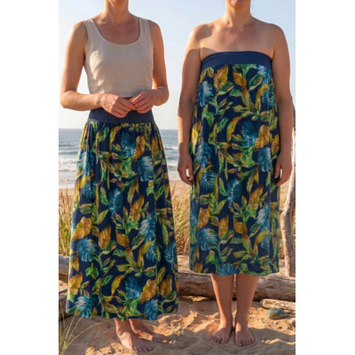jupe longue robe bustier plage 2en1 artisanat landais france créatrice