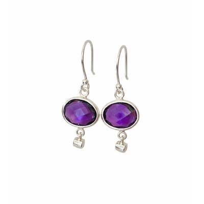 boucles amthystes zircon argent