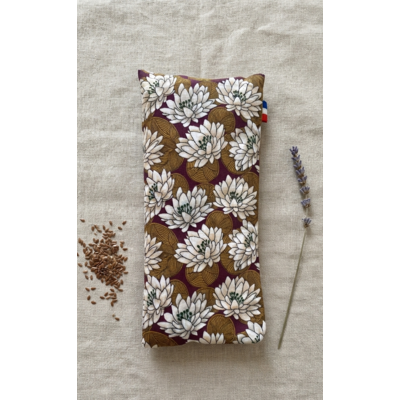 eye pillow coussin relaxation graines lin bio lavande coton artisanal france lotus2