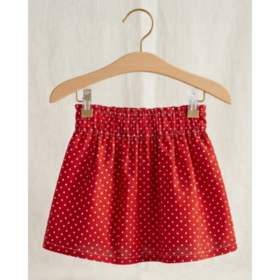 jupe enfant rouge pois blanc elastiquée festayre sud ouest