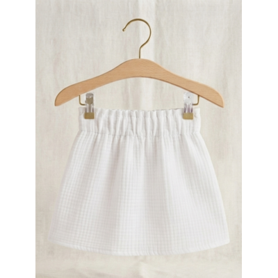 jupe fillette gaze coton blanc elastiquée festayre sud ouest