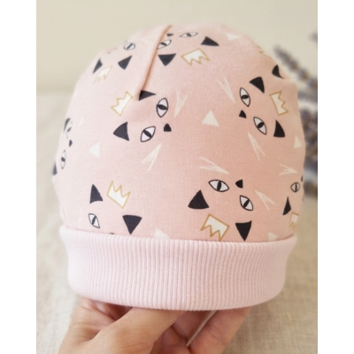 bonnet naissance chats roses