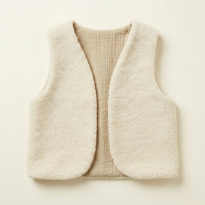 gilet laine ecrue gaze coton beige clair2
