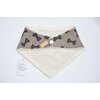 bavoir bandana artisanat francais coton et eponge bambou  double gaze taupe