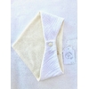 bavoir bandana gaze coton blanc et éponge bambou naturel