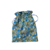 sac maillot interieur lin enduit fleuri jaune bleu surf