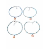 bracelet petale aiguille pin bleu vert