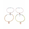 bracelet petale aiguille pin coloris orange rose