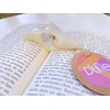 bague lecture irisée paillettée artisanal blanc