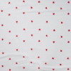 gaze blanc coeur rouge