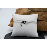 bracelet chaines acier inox menottes pierre jaspe dalmatien (2)