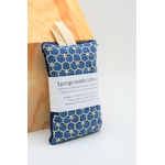 eponge vaisselle lavable coton écologique durable réutilisable artisanal  bleu