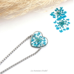 43-bracelet ajustable acier inox coeur fleur dentelle reine turquoise artisanal landes détail