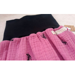 sarouel double gaze de coton rose ancien avec motifs baskets (2)
