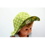 bob chapeau réversible coton enfant bébé paresseux vert kaki (3)