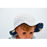 bob chapeau réversible coton enfant bébé animaux pirates bateaux bleu blanc (4)
