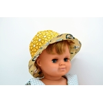 bob chapeau réversible coton enfant bébé animaux tipis indiens savane jaune soleil (5)