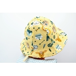 bob chapeau réversible coton enfant bébé animaux tipis indiens savane jaune soleil (2)