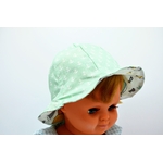 bob chapeau réversible coton enfant bébé van animaux marins blanc ancres marine vert deau (3)