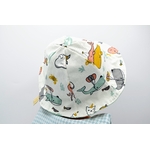 bob chapeau réversible coton enfant bébé van animaux marins blanc ancres marine vert deau (2)