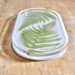 vide poche blanc feuilles fougères séchées plat rangement bijoux landes (3)