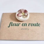 magnet aimant résine fleur séchée hortensia parme rond blanc (2)