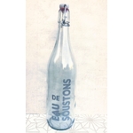bouteille verre bouchon avec inscription eau de soustons  argenté (2)