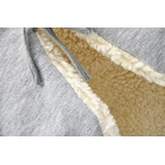 gilet berger reversible coton bio naturel beige et coton irisé gris pailletté (3)