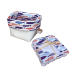 semainier lingettes bambou artisanal bio coton poissons tricolores