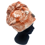 turban bain eponge bambou seche cheveux artisanal france terracotta ecru