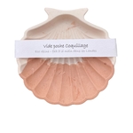 vide poche jesmonite coquille bicolore corail artisanal