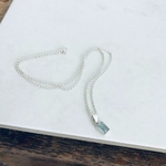 collier chaine argent pendentif aiguemarine artisanal france2