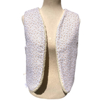 gilet mouton ecru pyrénées artisanal france gaze fleurie