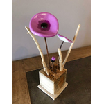 bouquet anemone violet bois flotté artisanal2