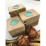 bougeoir trio cubes palette dentelle beige