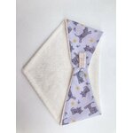 bavoir bandana eponge bambou chat gris
