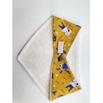 bavoir bandana eponge bambou pirate jaune