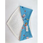 bavoir bandana eponge bambou robot turquoise