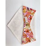 bavoir bandana eponge bambou oiseaux feuillages corail