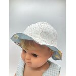 bob chapeau bébé coton été artisanal losange rose