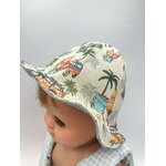 bob chapeau bébé coton été artisanal van surf beige