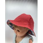 bob chapeau bébé coton été artisanal pois rouge
